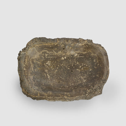 Arco Organic Bowl Titanium Travertine