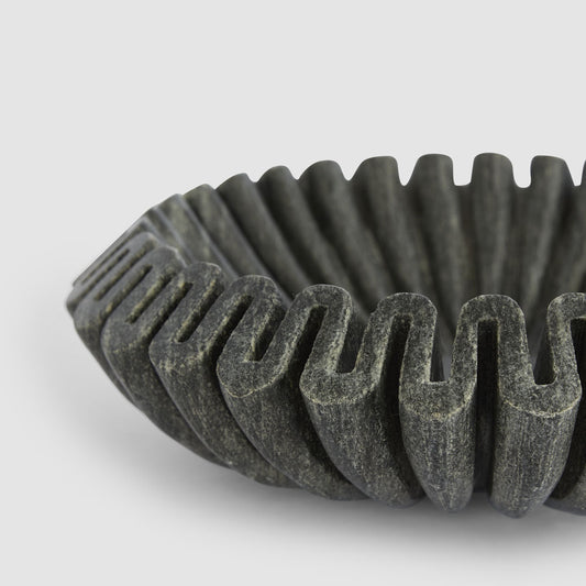 Oro Wave Bowl Marble Black