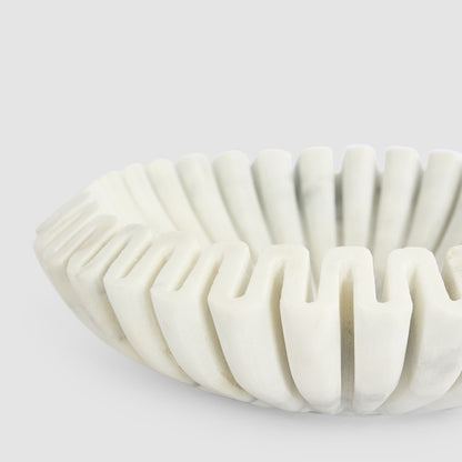 Oro Wave Bowl Marble White