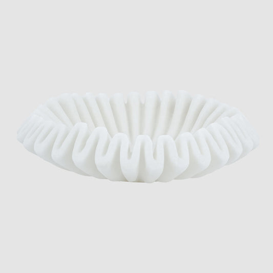 Wave Sandstone Bowl Large White
