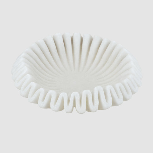 Wave Sandstone Bowl Small White