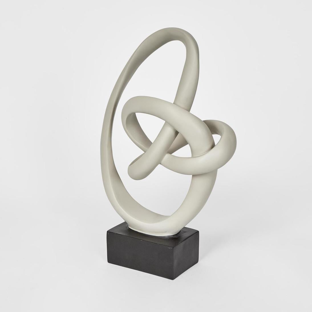 Sana Abstract Sculpture Grey/Black Stand