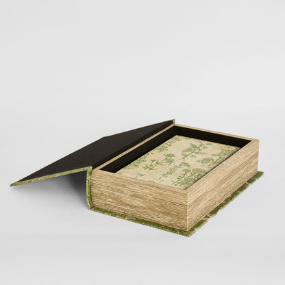 Decorative Book Box Set of Two Green