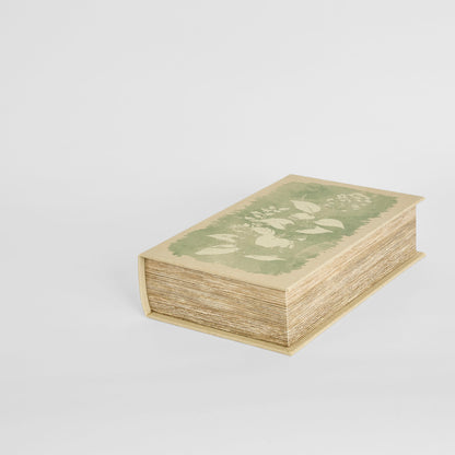 Decorative Book Box Set of Two Light Green