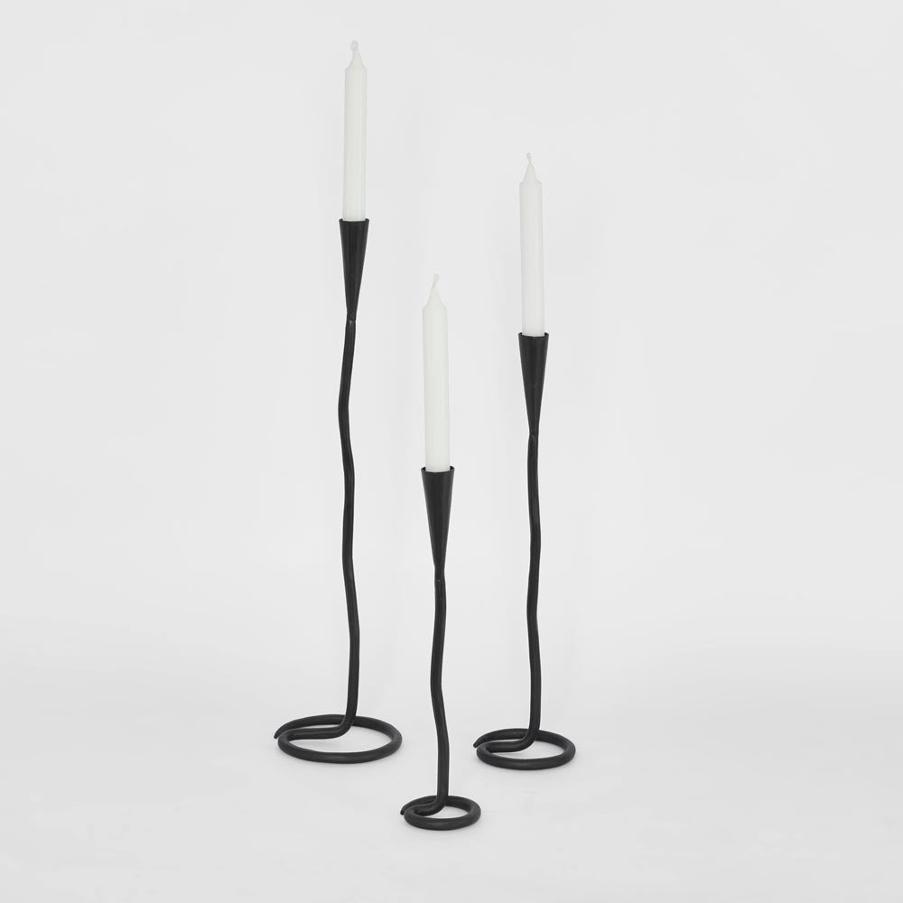 Mordan Forged Iron Candle Holder Set of 3