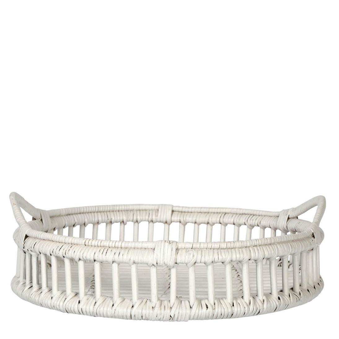 Trays Rattan Set of 2 Bahama White
