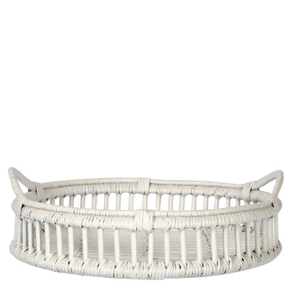 Trays Rattan Set of 2 Bahama White