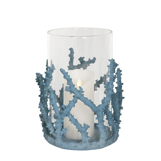 Coral Candle Holder Large Blue