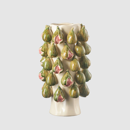 Capri Fig Vase Green & Cream