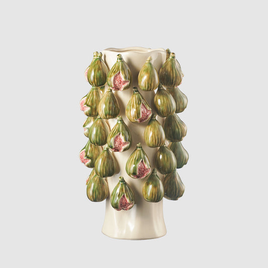 Capri Fig Vase Green & Cream