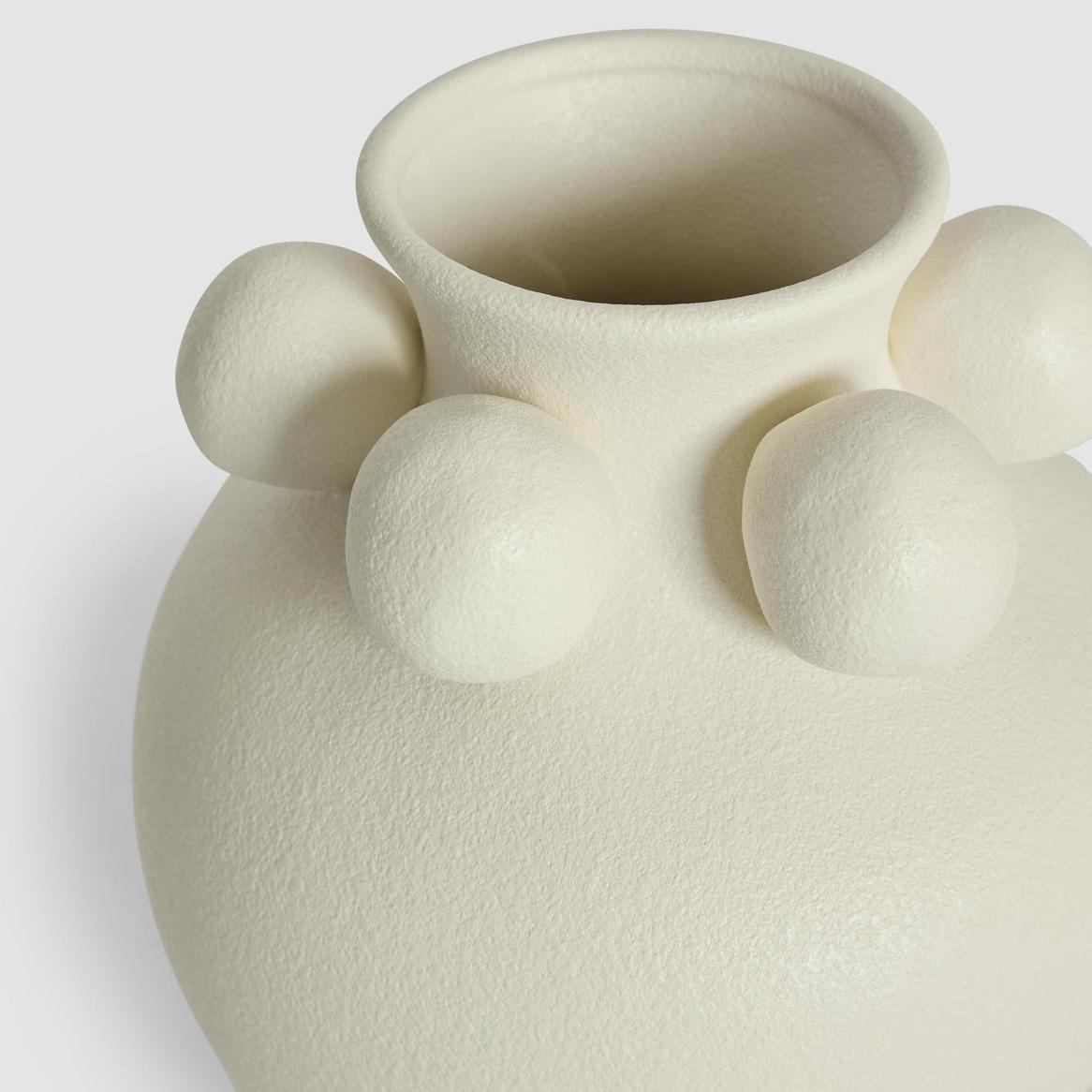Tiki Round Vase Small White