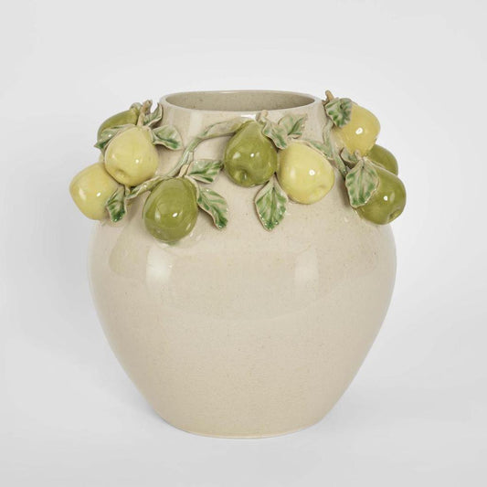 Pear Vase Cream & Yellow