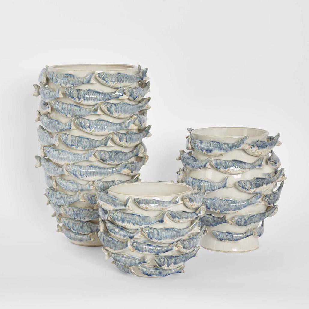 Reef Vase Blue & White