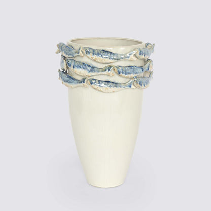 Reef Minimal Vase Blue & White