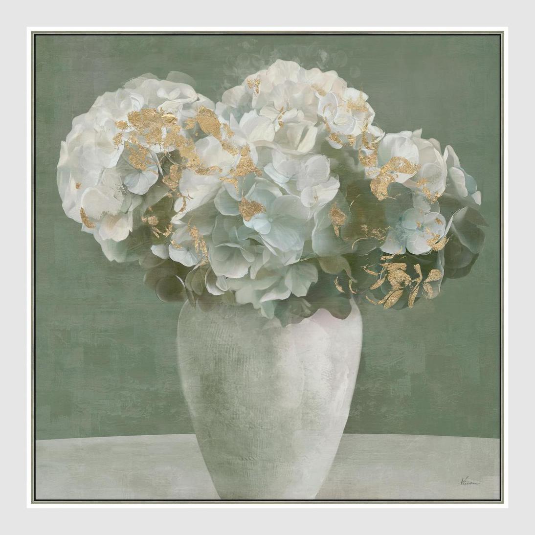 Golden Bloom Wall Art 52.5 x 52.5cm