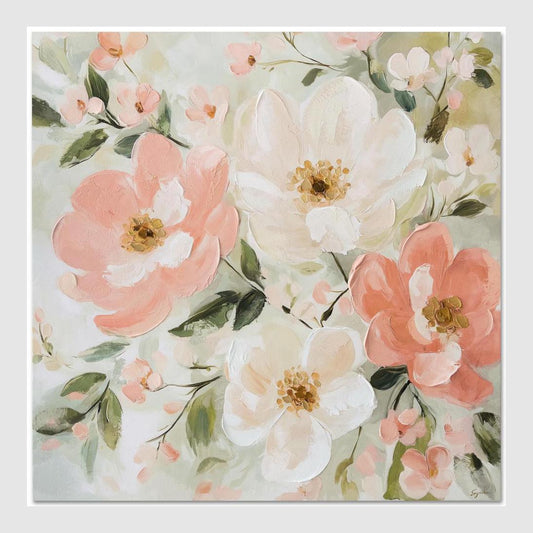 Blush Garden Wall Art 82.5 x 82.5cm