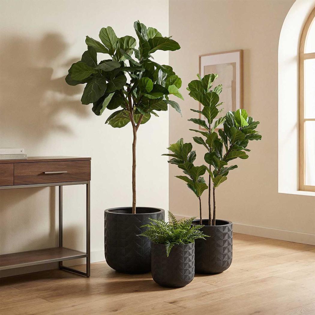 Sawyer Set of 3 Planter Grey
