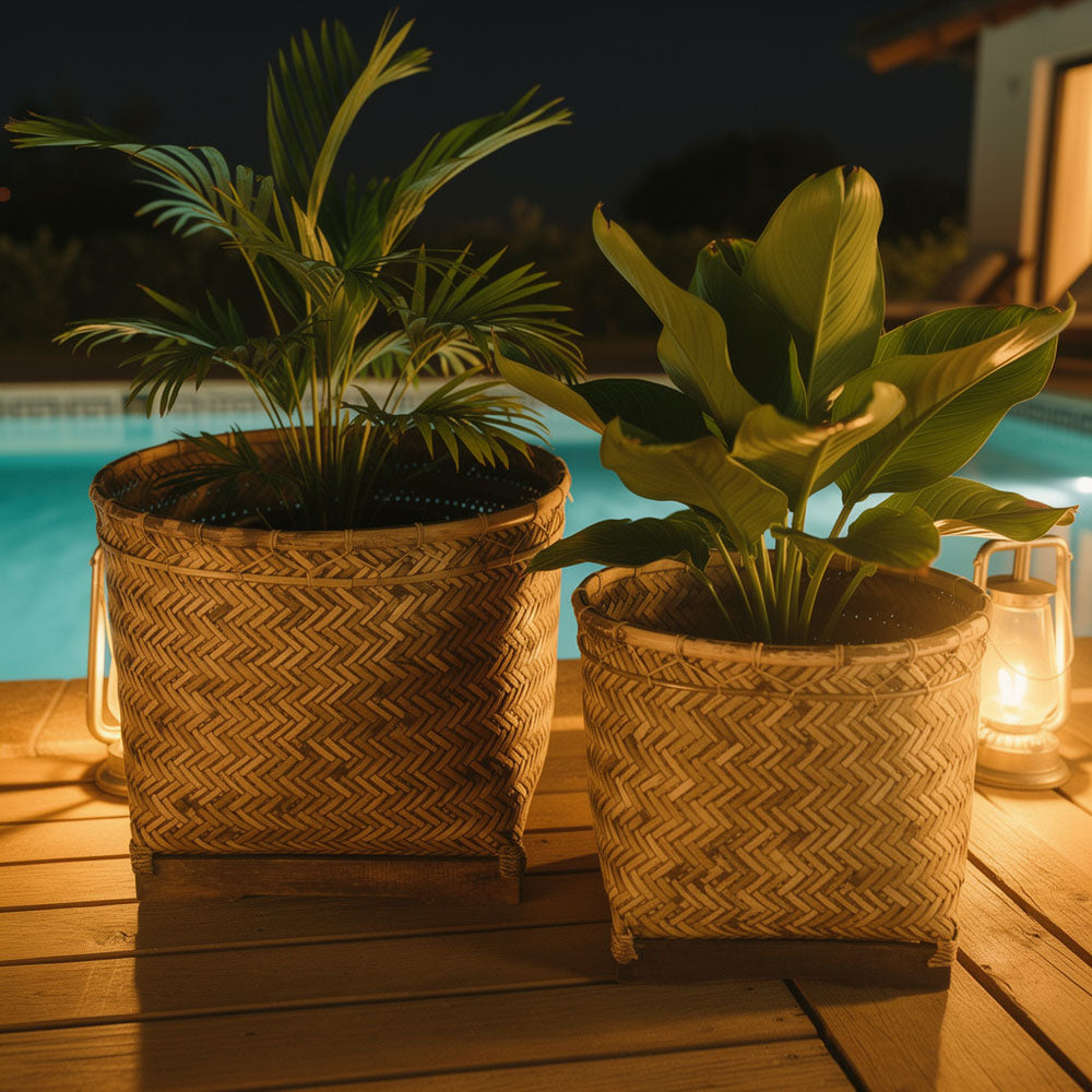 Lila Rattan Basket Set Of 2