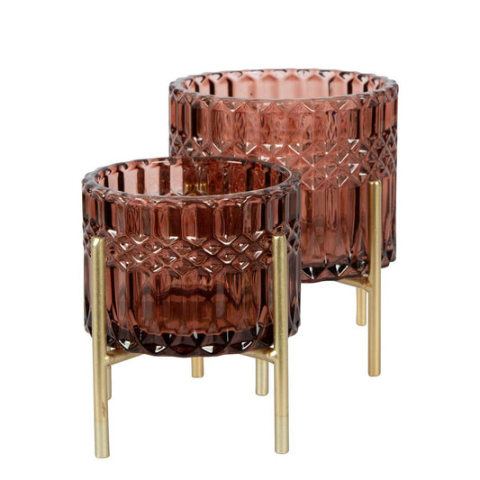 Demi Tealight Holder Large Mulberry