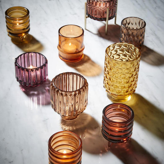 Ripple Tealight Holder Small Sienna