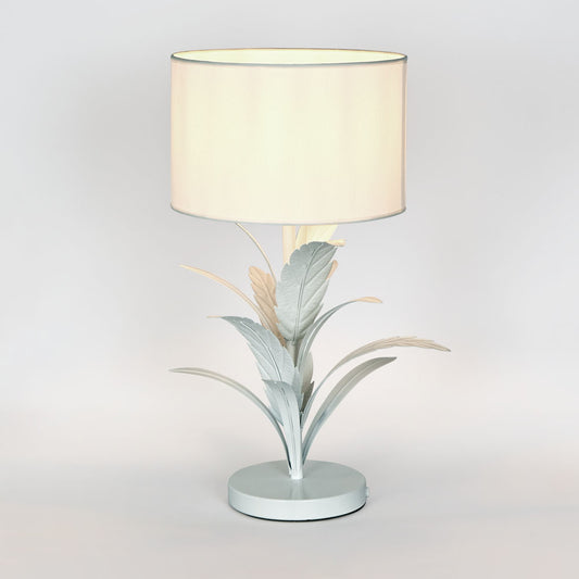 Palm Table Lamp White Base & Shade