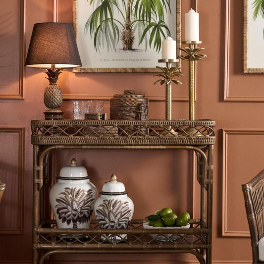 Bermuda Pineapple Table Lamp Base Brown- Base Only