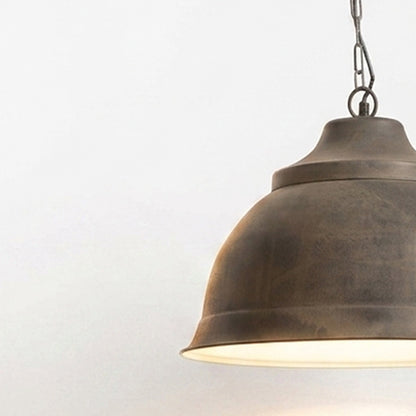 Brasserie Overhead Ceiling Pendant Large Rust