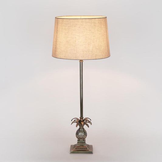Caribbean Pineapple Table Lamp Base Antique Silver- Base Only