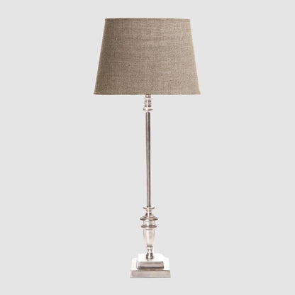 Lyon Candlestick Table Lamp Base Antique Silver- Base Only