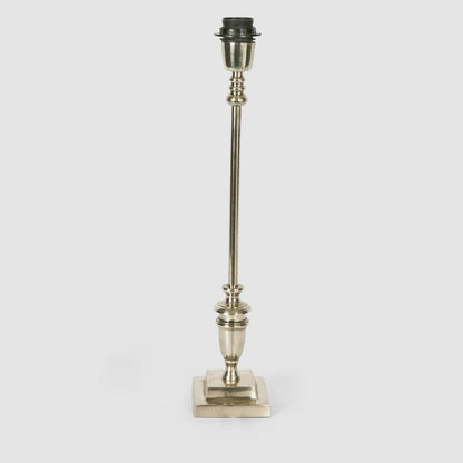 Lyon Candlestick Table Lamp Base Antique Silver- Base Only