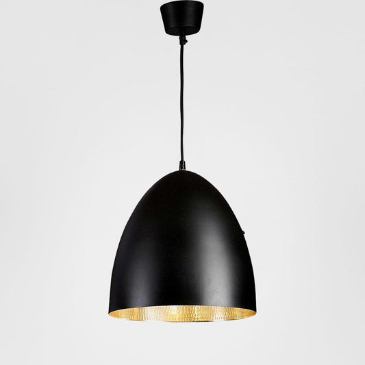 Egg Ceiling Pendant Black and Silver