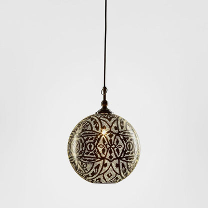 Moroccan Ball Ceiling Pendant Small Silver