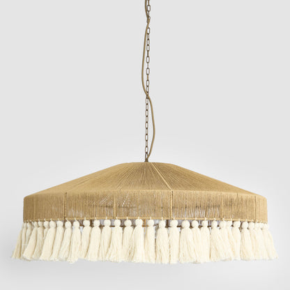 Arignon Raffia Peper and Cotton Ceiling Pendant large