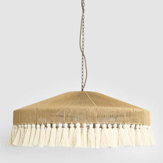 Arignon Raffia Peper and Cotton Ceiling Pendant large