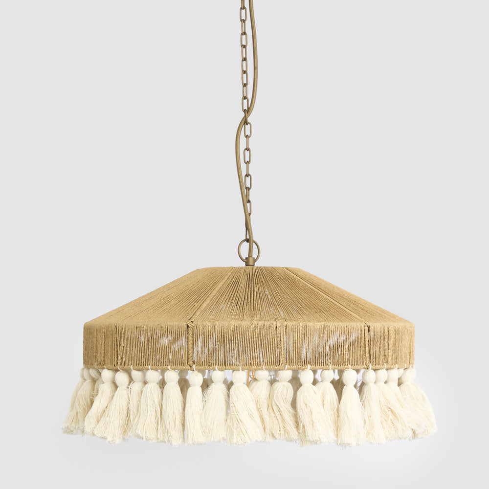 Arignon Raffia Peper and Cotton Ceiling Pendant Small