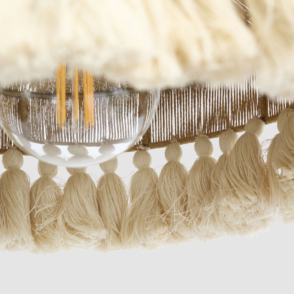 Arignon Raffia Peper and Cotton Ceiling Pendant Small