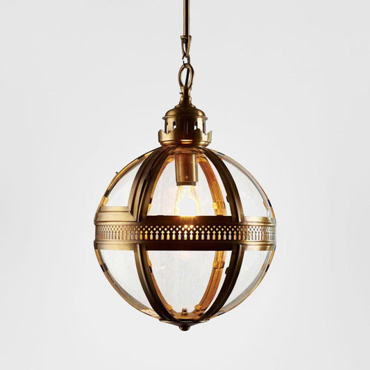 Saxon Ceiling Pendant Small Antique Brass