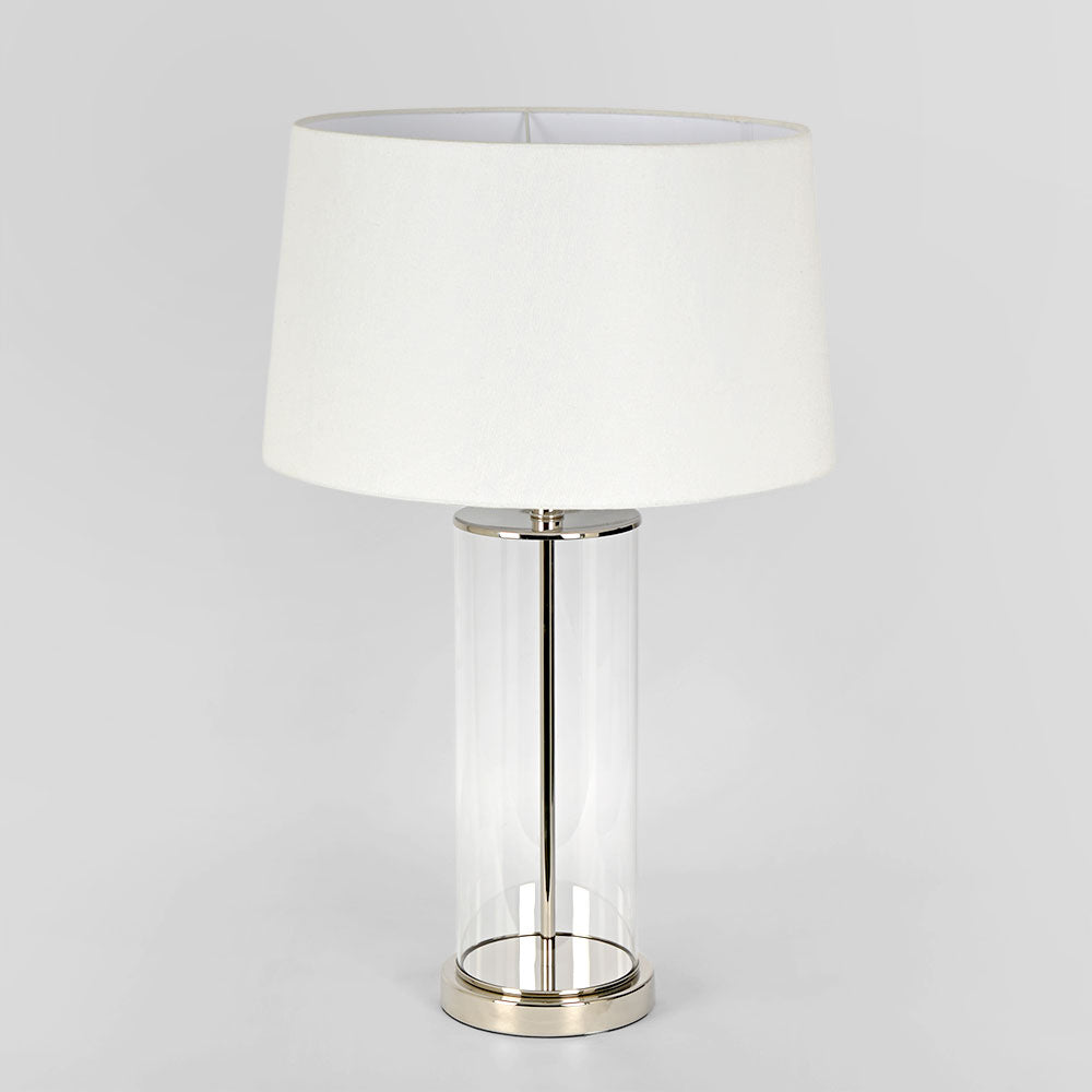 Iris Glass Table Lamp Base Polished Nickel- Base Only