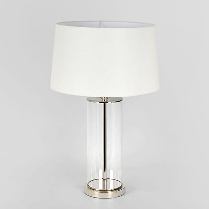 Iris Glass Table Lamp Base Polished Nickel- Base Only