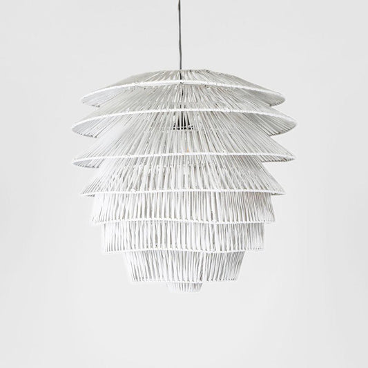 Saba Rattan Ceiling Pendant White