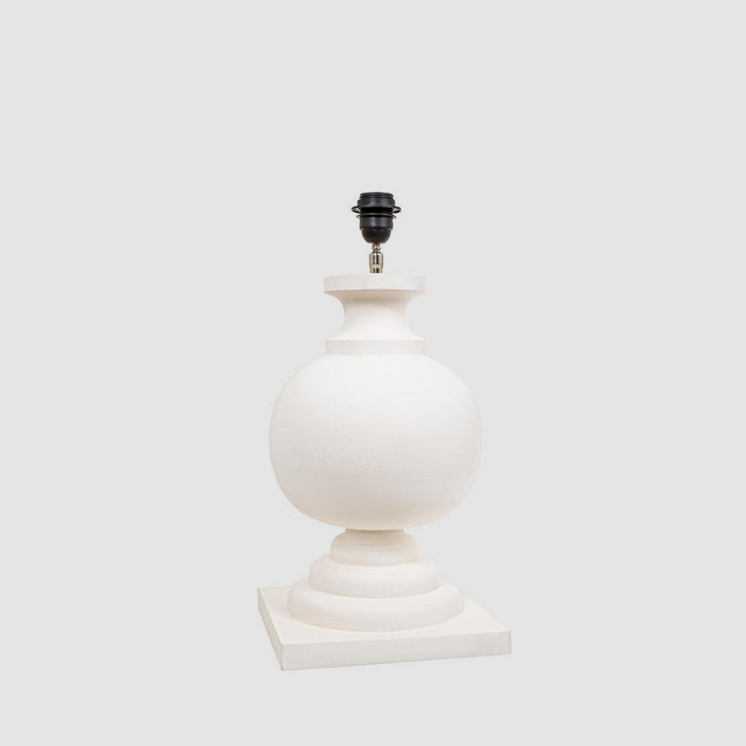 Coach Table Lamp Base White- Base Only