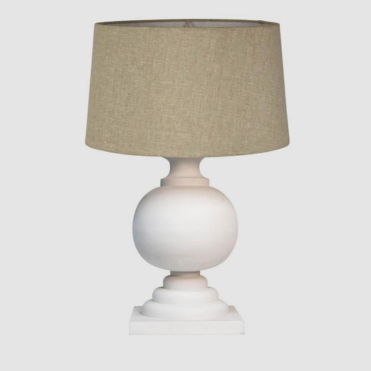Coach Table Lamp Base White- Base Only