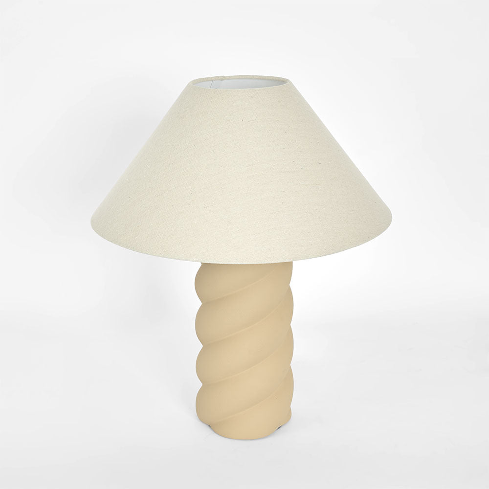 Twist Table Lamp & Shade Clay