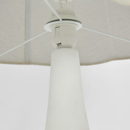 Soren Table Lamp & Linen Shade White
