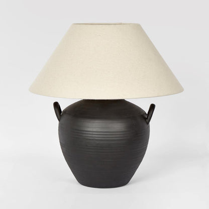 Camille Black Table Lamp & Shade