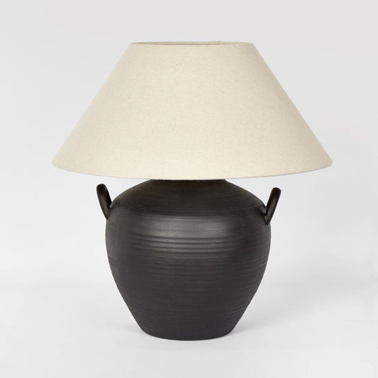 Camille Black Table Lamp & Shade