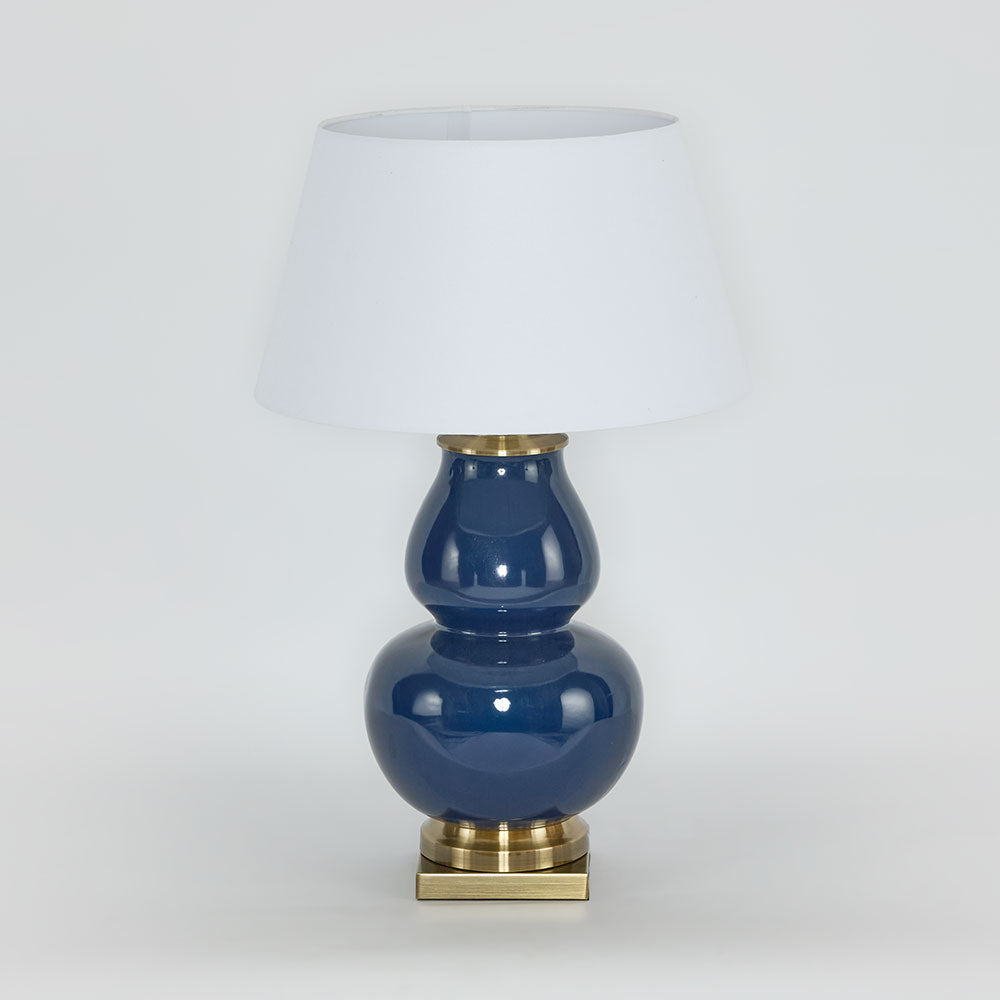 Matisse Ceramic Midnight Blue Table Lamp & Shade