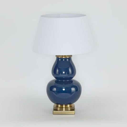 Matisse Ceramic Midnight Blue Table Lamp & Shade