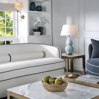Terrigal Ceramic Pale Blue Table Lamp & Shade