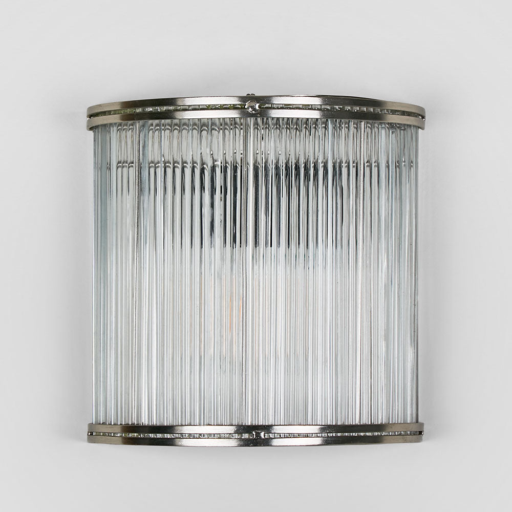 Verre Half Round Wall Light Silver